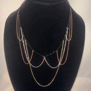 Hand Crafted Multitone Chain Necklace